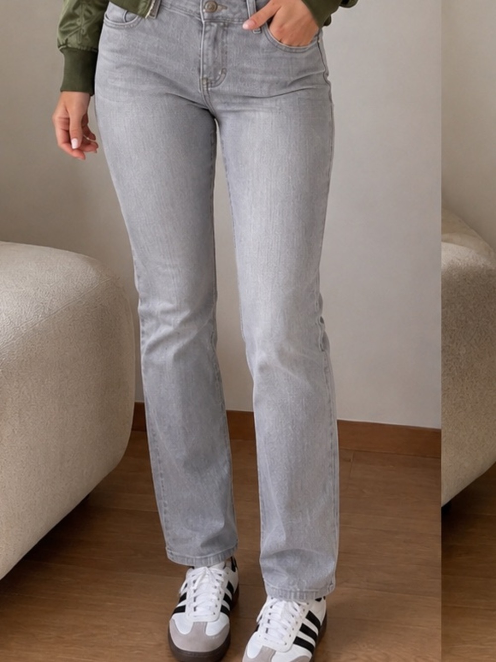 Joes Jeans—Light Gray Straight-Leg Women’s Jeans